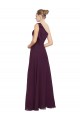 Traube A-Linien Eine-Schulter Chiffon Lange Brautjungfernkleider Websites