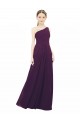 Traube A-Linien Eine-Schulter Chiffon Lange Brautjungfernkleider Websites