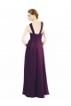 Traube A-Linien Neckholder Chiffon Lange Brautjungfernkleider Websites