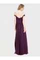 Traube A-Linien Off-Schulter Chiffon Spitze Lange Brautjungfernkleider Websites