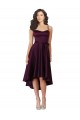 Traube A-Linien Scoop Neck Satin Kurze Brautjungfernkleider / Abiballkleider Websites