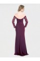 Traube Meerjungfrau Off-Schulter Chiffon Spitze Lange Brautjungfernkleider Websites