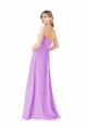 Violett A-Linien Trägerlos Chiffon Lange Brautjungfernkleider Websites
