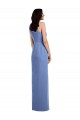 Windsor Blau A-Linien Juwel Ausschnitt Chiffon Lange Brautjungfernkleider Websites