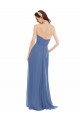 Windsor Blau A-Linien Trägerlos Chiffon Lange Brautjungfernkleider Websites