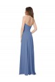 Windsor Blau A-Linien Trägerlos Chiffon Lange Brautjungfernkleider Websites